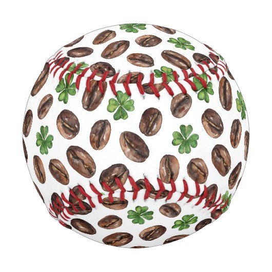 Irish Coffee Beans and Shamrocks Funny Design Baseball (Vorderseite)