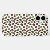 Irish Coffee Beans and Shamrocks Funny Design Case-Mate iPhone Hülle (Rückseite (Horizontal))