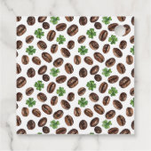 Irish Coffee Beans and Shamrocks Funny Design Geschenkanhänger (Rückseite)