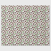 Irish Coffee Beans and Shamrocks Funny Design Geschenkpapier (Flach)