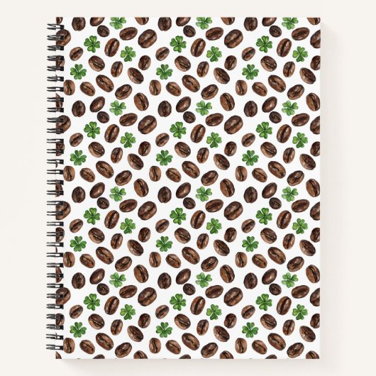 Irish Coffee Beans and Shamrocks Funny Design Notizblock (Vorderseite)