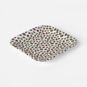Irish Coffee Beans and Shamrocks Funny Design Pappteller (Gewinkelt)