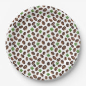 Irish Coffee Beans and Shamrocks Funny Design Pappteller (Vorderseite)