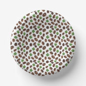 Irish Coffee Beans and Shamrocks Funny Design Pappteller (Vorderseite)