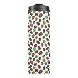 Irish Coffee Beans and Shamrocks Funny Design Thermosbecher