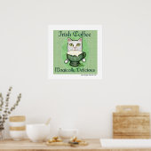 Irish Coffee Cat St. Patrick's Day Art Print Poster (Küche)