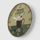 Irish Coffee Celtic Pub Decor Große Wanduhr (Winkel)