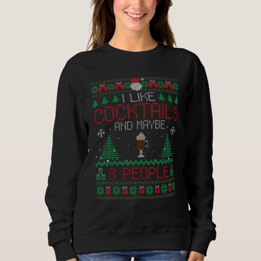 Irish Coffee Cocktail Irish Coffee Ugly Christmas Sweatshirt (Vorderseite)
