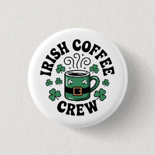 Irish Coffee Crew Kobold-Kaffee-Liebhaber-Design Button