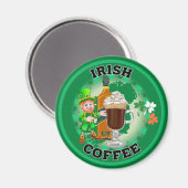 Irish Coffee - Ein Elixier. Magnet (Vorderseite/Rückseite)