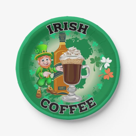 Irish Coffee - Ein Elixier. Pappteller (Vorderseite)