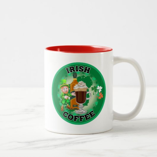 Irish Coffee - Ein Elixier. Zweifarbige Tasse (Rechts)