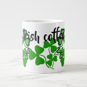 Irish Coffee, Ireland Kleeblatt, weiß, Klee 9 Jumbo-Tasse