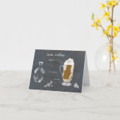 Irish Coffee Karte (Gelbe Blume)