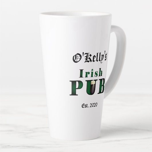 Irish Coffee Latte Tasse Cup Bar Tavern Design (Rechte Ecke)