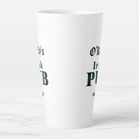 Irish Coffee Latte Tasse Cup Bar Tavern Design (Vorderseite)