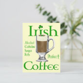 Irish Coffee Lovers Geschenke Postkarte (Stehend Vorderseite)