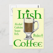 Irish Coffee Lovers Geschenke Postkarte (Vorne/Hinten)