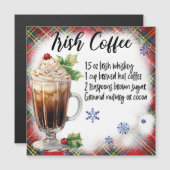 Irish Coffee Magnetic Recipe Karte (Vorne/Hinten)