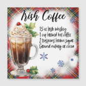 Irish Coffee Magnetic Recipe Karte (Vorderseite)