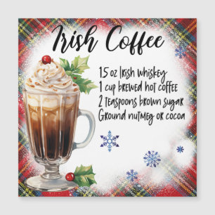 Irish Coffee Magnetic Recipe Karte