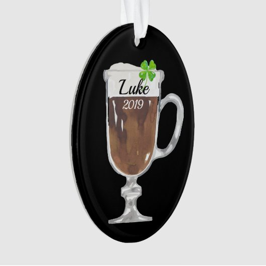 Irish Coffee Personalisiert Ornament (Vorderseite)