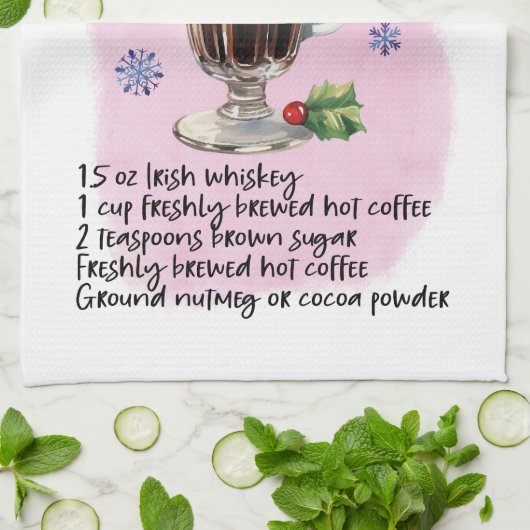 Irish Coffee Reciday Geschirrtuch (Gefaltet)