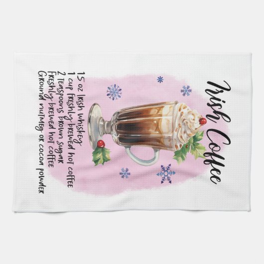 Irish Coffee Reciday Geschirrtuch (Horizontal)