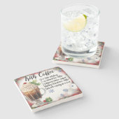 Irish Coffee Recipe Marble Untersetzer (Seitenansicht)