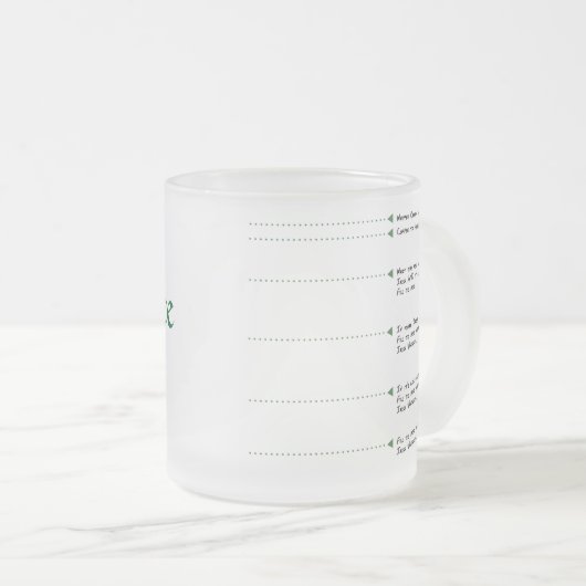 Irish Coffee Recipe Tasse (VorderseiteRechts)