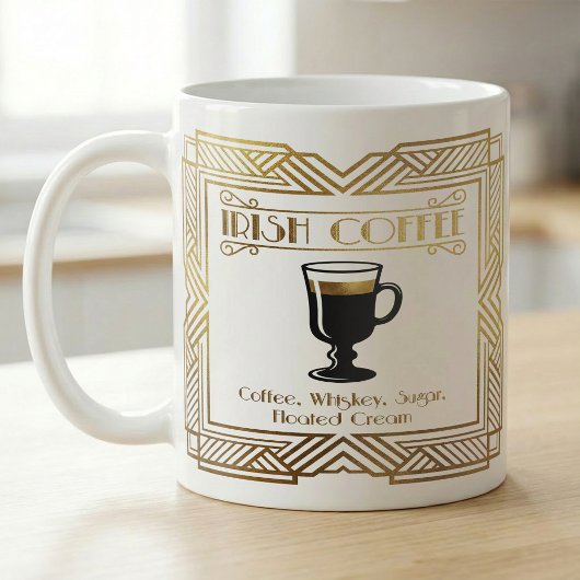 Irish Coffee Rezept Gold Kunst Kaffeetasse