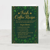 Irish Coffee Rezept Weihnachtskarte Feiertagskarte (Vorderseite)