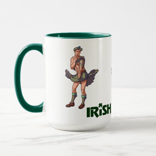 Irish Coffee Risque Kilt Geschenk Tasse (Links)