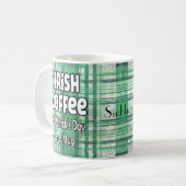 Irish Coffee St Patrick's Day in einer Tasse (Vorderseite Links)