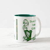 Irish Coffee Tasse Personalisiert keltisch (VorderseiteRechts)