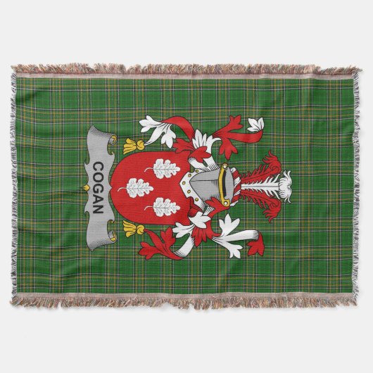 Irish Cogan oder O_Cogan Coat Coat of Arms Familie Decke (Vorderseite)