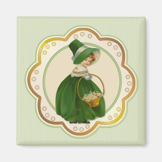 Irish Colleen and Basket Magnet (Vorne)