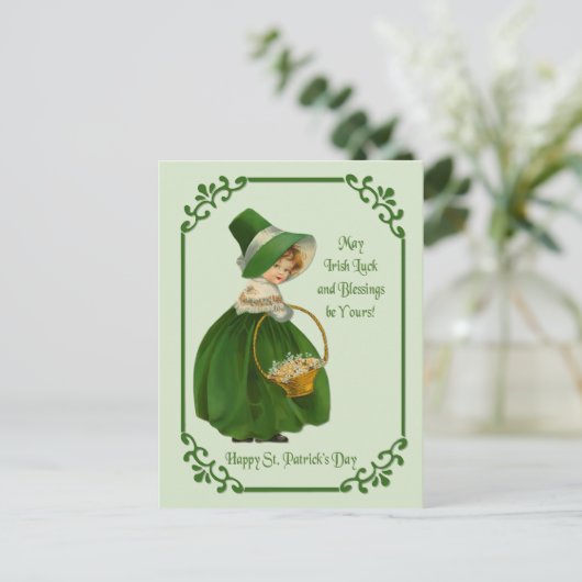 Irish Colleen Postcard Postkarte (Stehend Vorderseite)