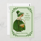 Irish Colleen Postcard Postkarte (Vorne/Hinten)