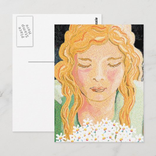 Irish Colleen Postkarte (Vorne/Hinten)