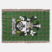 Irish Colman oder McColman Coat of Arms Family Cre Decke (Vorderseite)