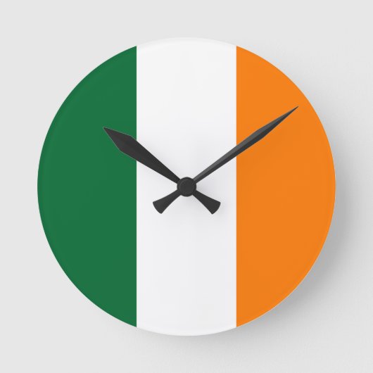 Irish Colors Runde Wanduhr (Vorderseite)