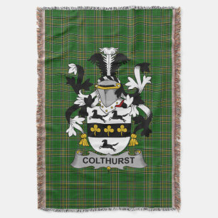 Irish Colthurst Coat of Arms Familienwappen Irland Decke