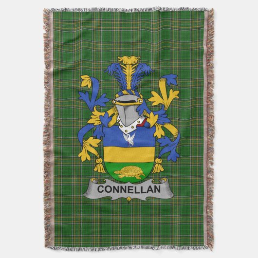 Irish Connellan oder O_Connellan Coat of Arms Fami Decke (Vorderseite Vertikal)