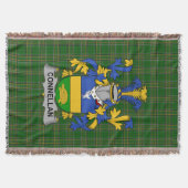 Irish Connellan oder O_Connellan Coat of Arms Fami Decke (Vorderseite)
