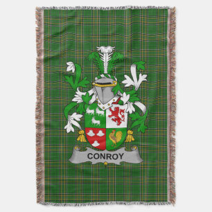 Irish Conroy oder O_Conry Coat of Arms Familienwap Decke