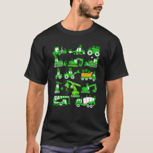 Irish Construction Truck Kids Boys St Patricks Day T-Shirt