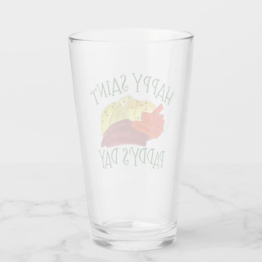 Irish Corned Beef und Cabbage St. Patrick's Day Glas (Rückseite)