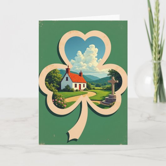 Irish Cottage Traumlandschaft Karte (Vorderseite)