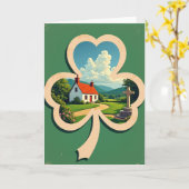 Irish Cottage Traumlandschaft Karte (Gelbe Blume)